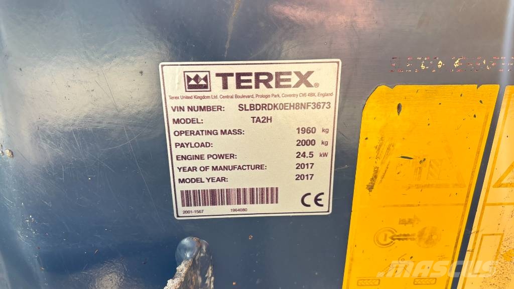 Terex TA2H - 2017 YEAR - 1080 HOURS Dúmpers de obra
