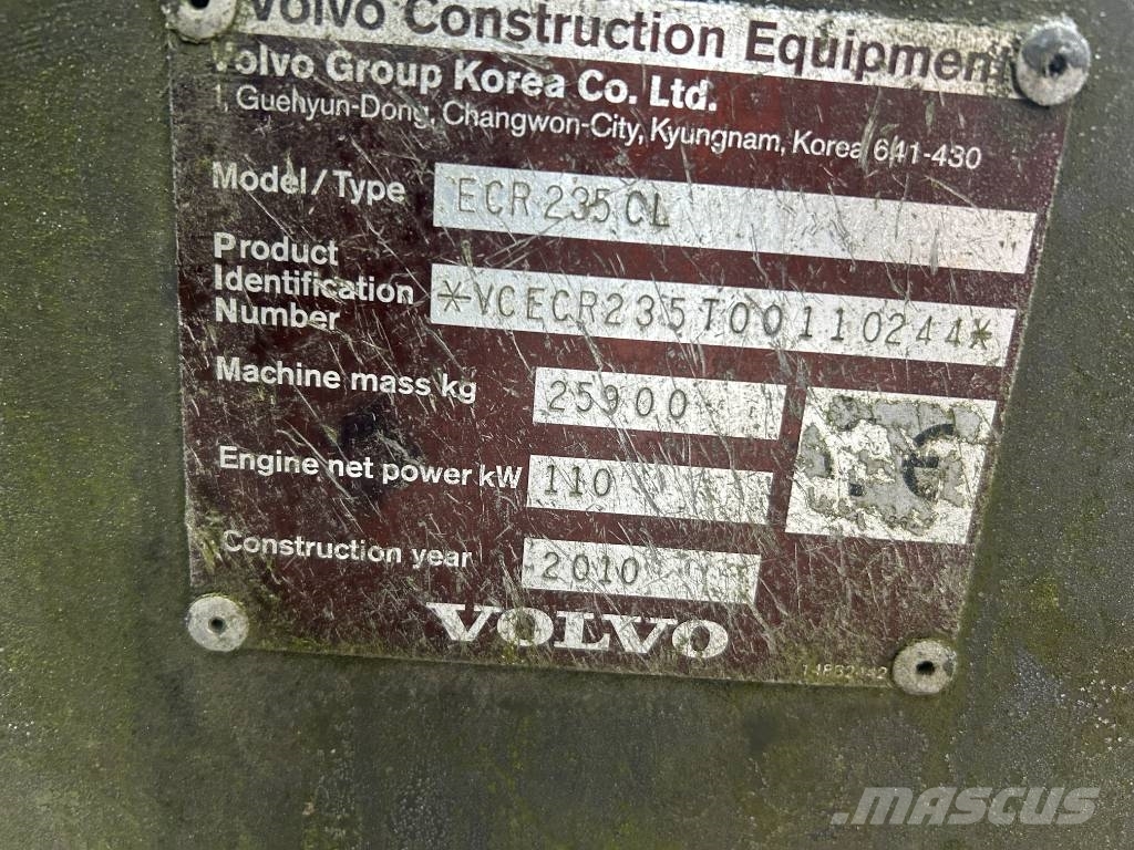 Volvo ECR 235 C L +3D Novatron NEW ENGINE Rupsgraafmachines