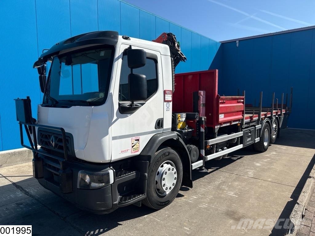 Renault D 26 320 6x2, EURO 6, Palfinger, Remote Tovornjaki s kesonom/platojem