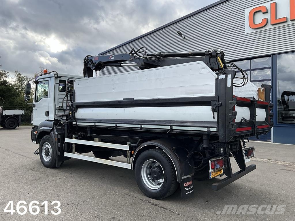 MAN TGM 18.250 4x4 Full Steel Hiab 11 Tonmeter laadkra Damperli kamyonlar