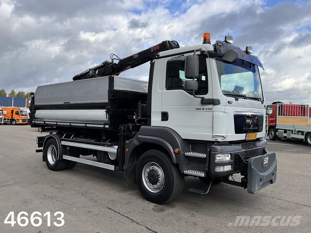 MAN TGM 18.250 4x4 Full Steel Hiab 11 Tonmeter laadkra Kipper