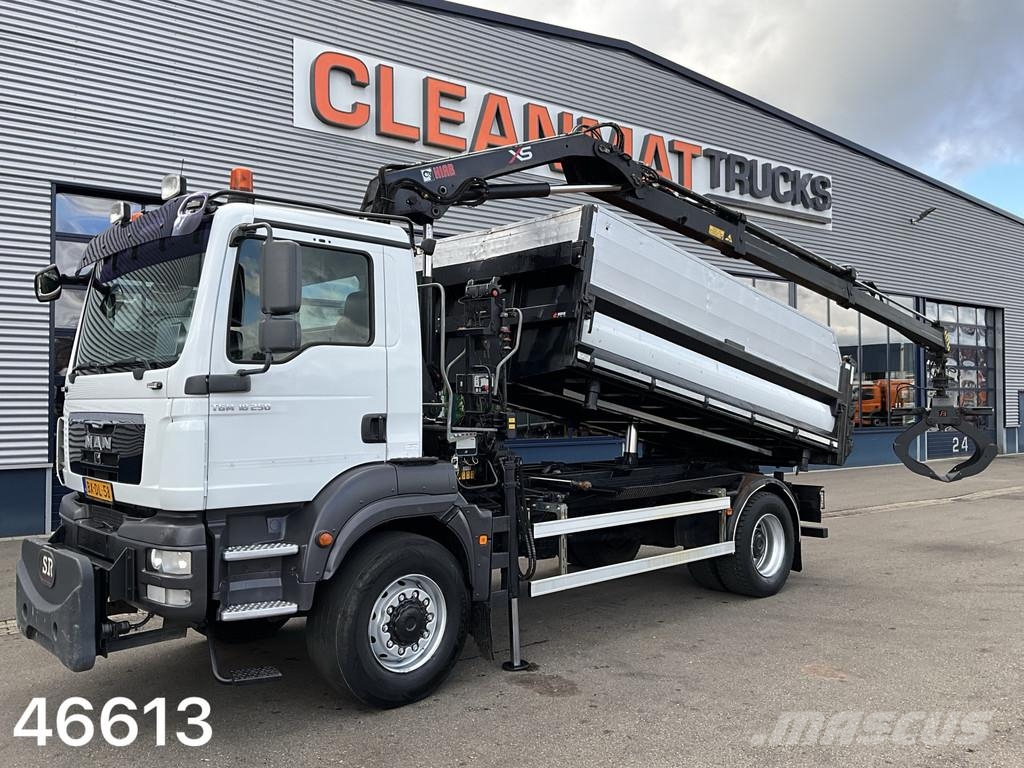 MAN TGM 18.250 4x4 Full Steel Hiab 11 Tonmeter laadkra Kipper