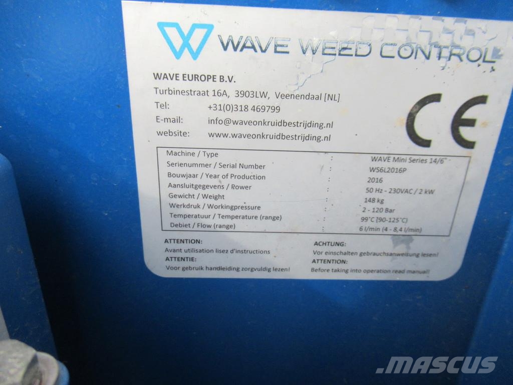 Heatweed Wave MiniSeries 2-120bar 99°C 6L/min Onkruid stoom Уреди за миене под високо налягане