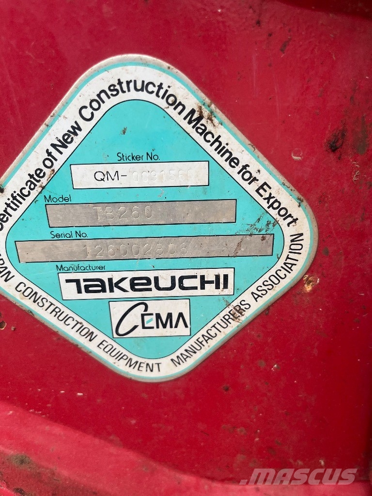 Takeuchi TB 260 Mini excavators < 7t (Mini diggers)