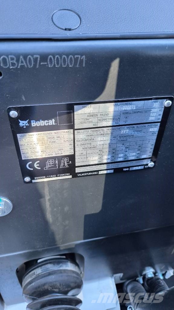 Bobcat B20NT Li-Ion sähkötrukki Električni viljuškari
