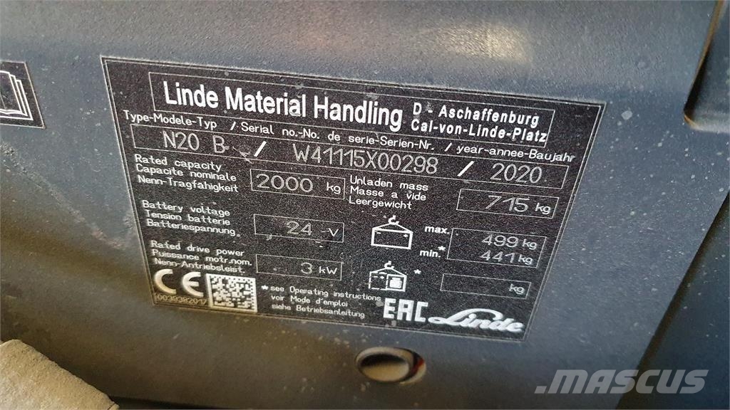 Linde N20B 低型オーダーピッカー