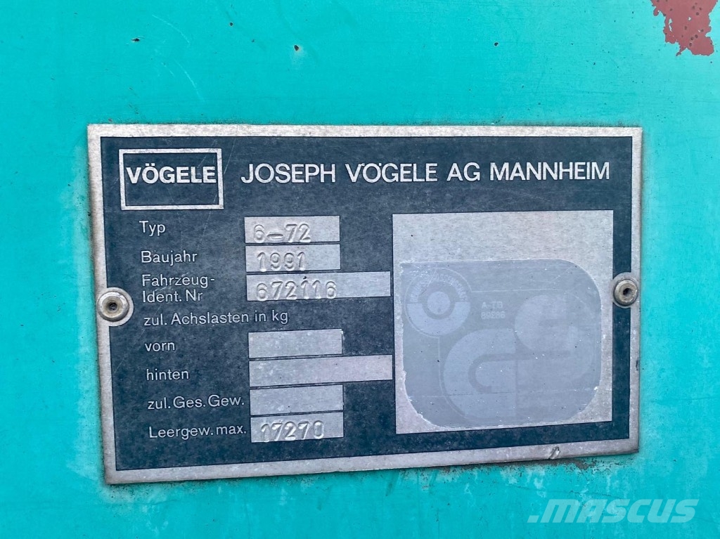 Vögele 6-72 Asfaltadoras