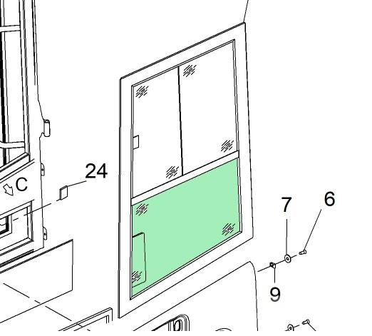 Terex Schaeff TL/SKL-5388665451-Window/Scheibe/Ruit Кабіна