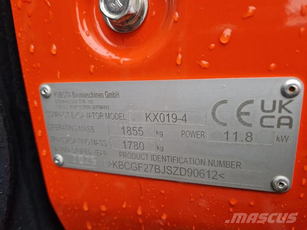 Kubota KX019-4 Hi-spec (NIEUW) Mini ekskavatörler, 7 tona dek