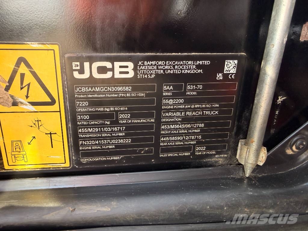 JCB 531-70 7 Meter Telehandler مناولات متداخلة