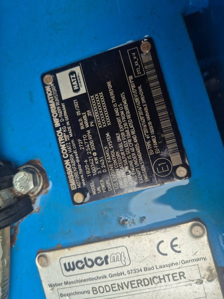 Weber CR3 C3 TRILPLAAT Plate compactors