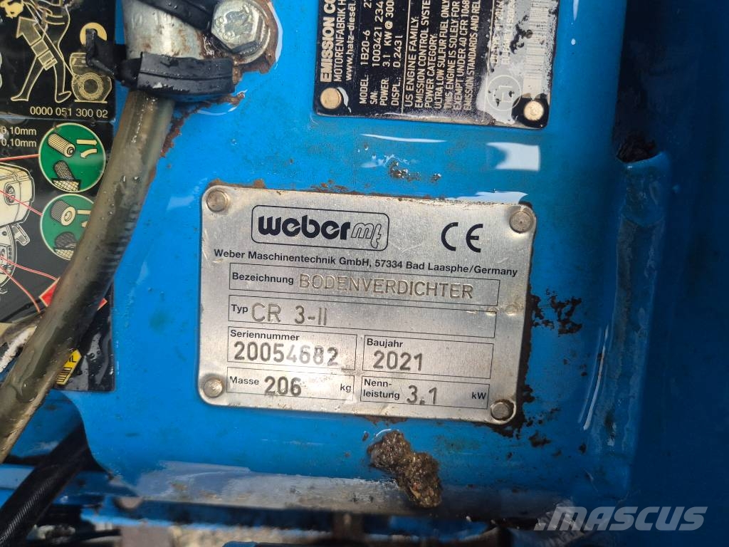 Weber CR3 C3 TRILPLAAT Plate compactors