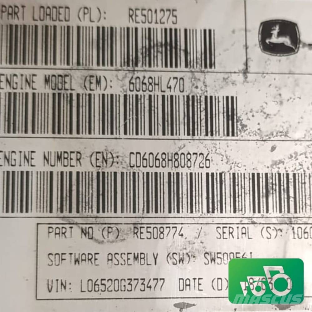 John Deere 6520 Computer Module Engine Controller RE508774 SH Elektronika