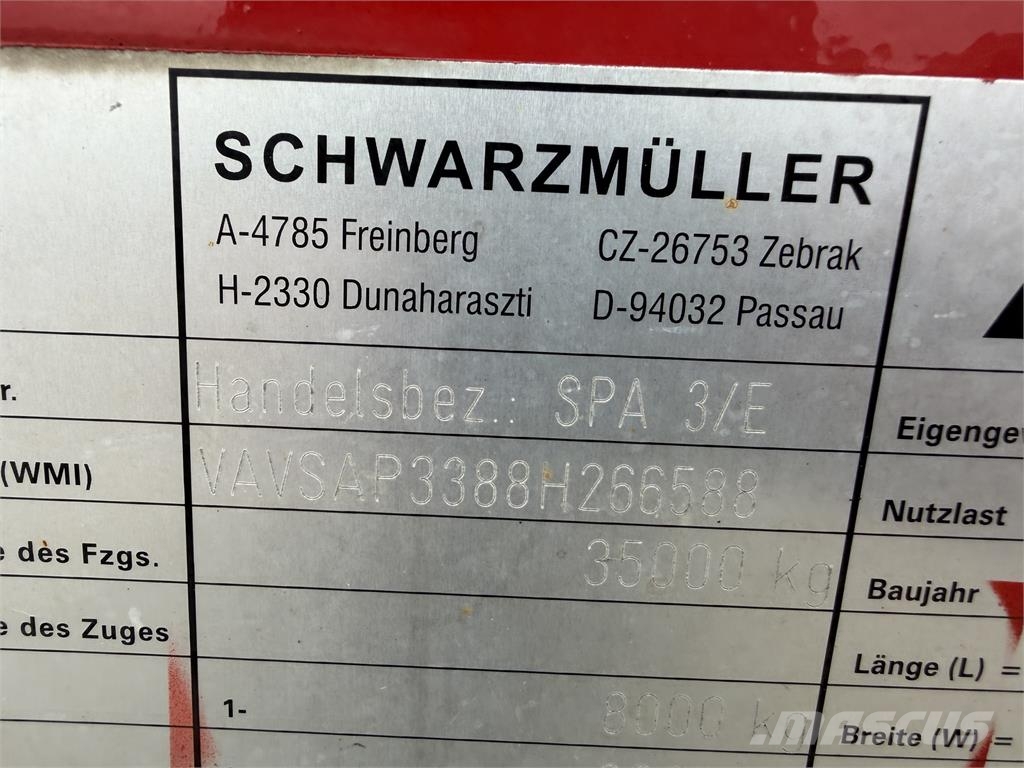 Schwarzmüller Schwarzmuller SPA 3/EE VIN 588 Kapelltrailer