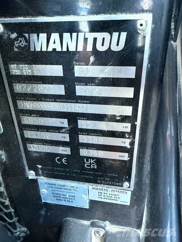 Manitou MT 733 EASY 75 D Verreikers