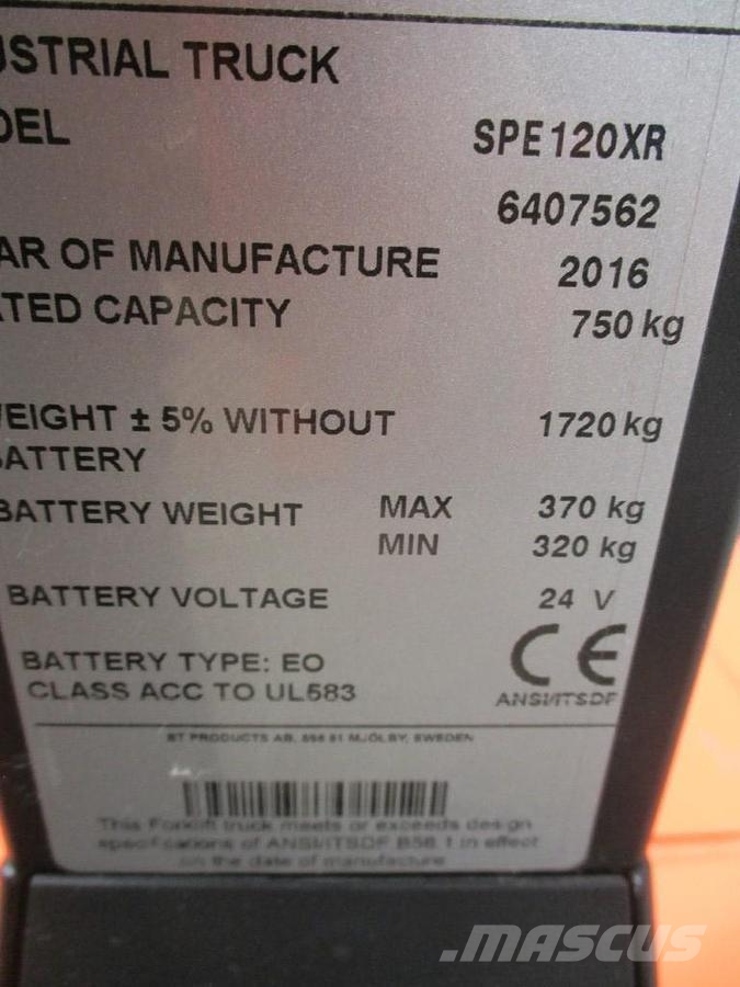 BT SPE 120 XR Самоходные электрические тележки