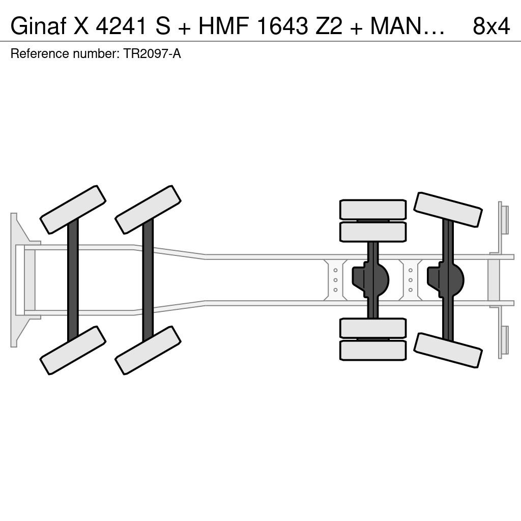 Ginaf X 4241 S + HMF 1643 Z2 + MANUAL + REMOTE + HYVA LI 吊鉤式起重車