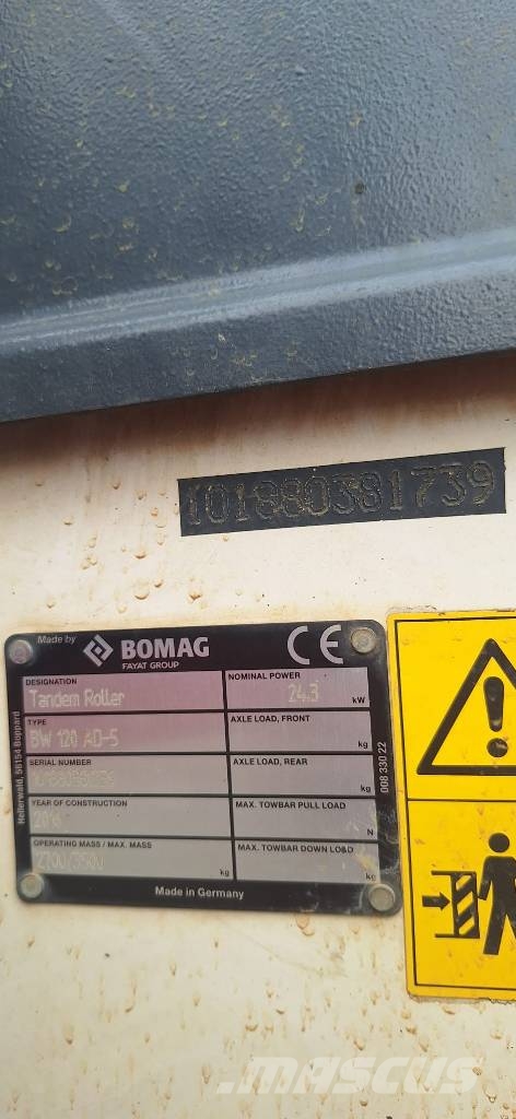 Bomag BW 120 AD-5 Tandemové valce