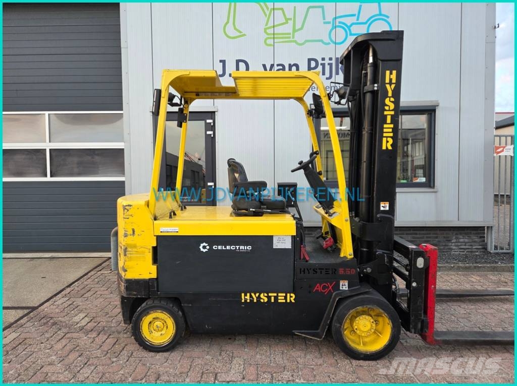 Hyster E5.50XL ACX 6377hours+batt99%+shift+forkpositioner Электропогрузчики