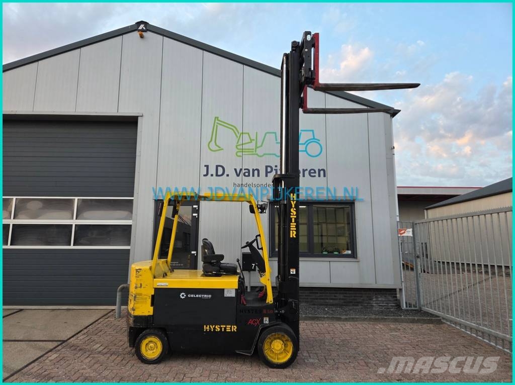 Hyster E5.50XL ACX 6377hours+batt99%+shift+forkpositioner Электропогрузчики