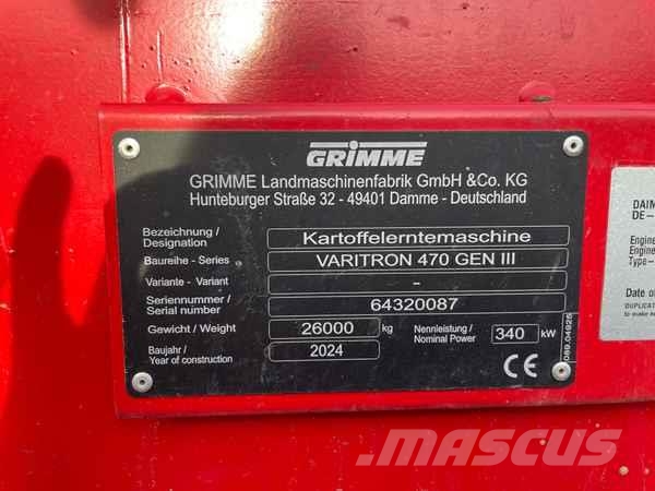 Grimme VARITRON 470 GEN III RS Farm machinery