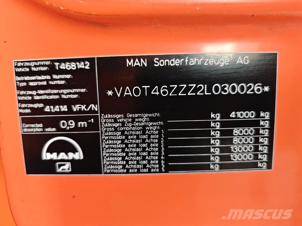 MAN 41.414 F2000 8x4 Holzmann HKS 32/18000 VH Tank コンバイン/バキュームトラック