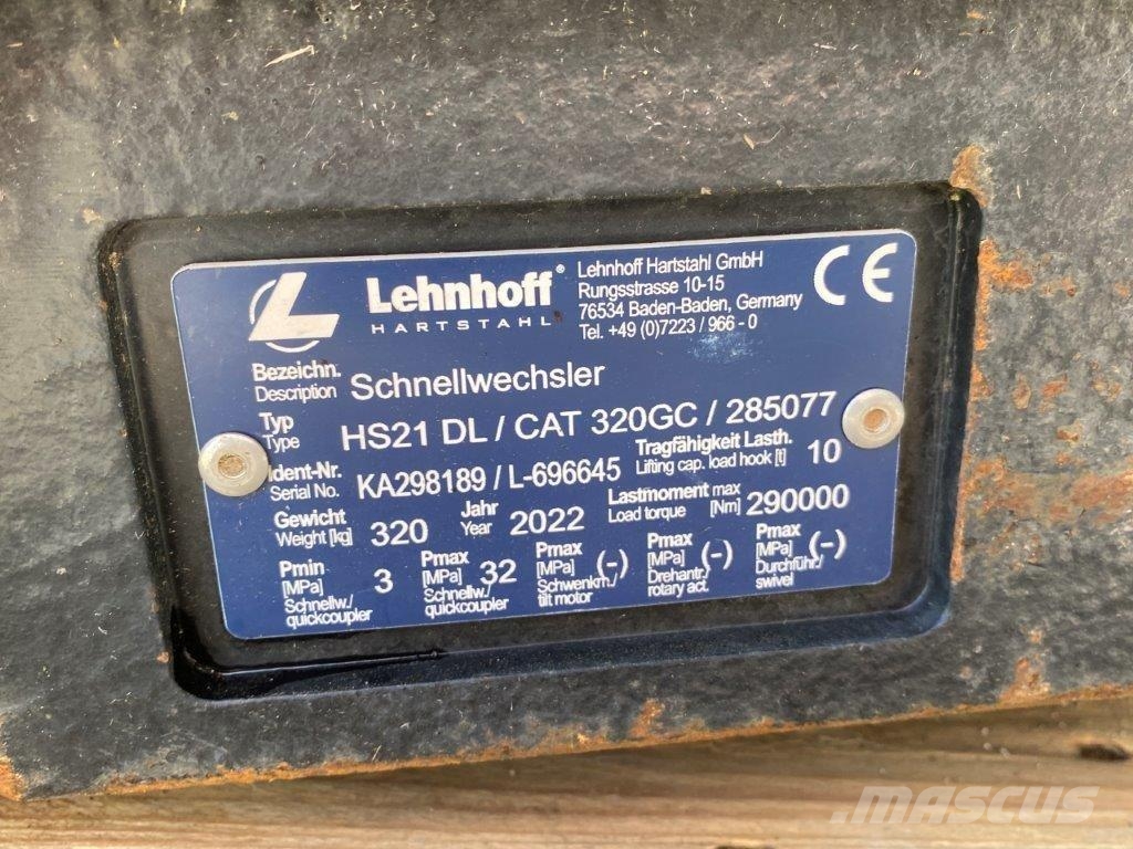 CAT 320GC Schnellwechsler Lehnhoff HS21DL Hydraulisch Crawler excavators