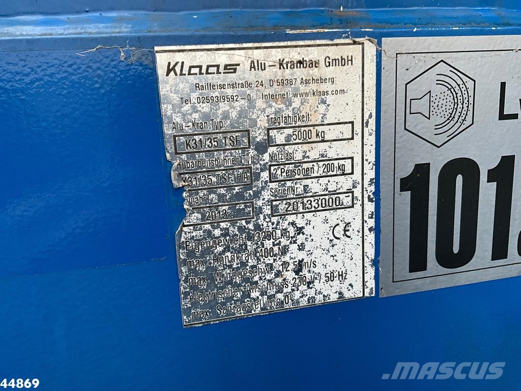 MAN TGM 15.290 Klaas 35 meter Dachdecker Kran Mobiilinosturit