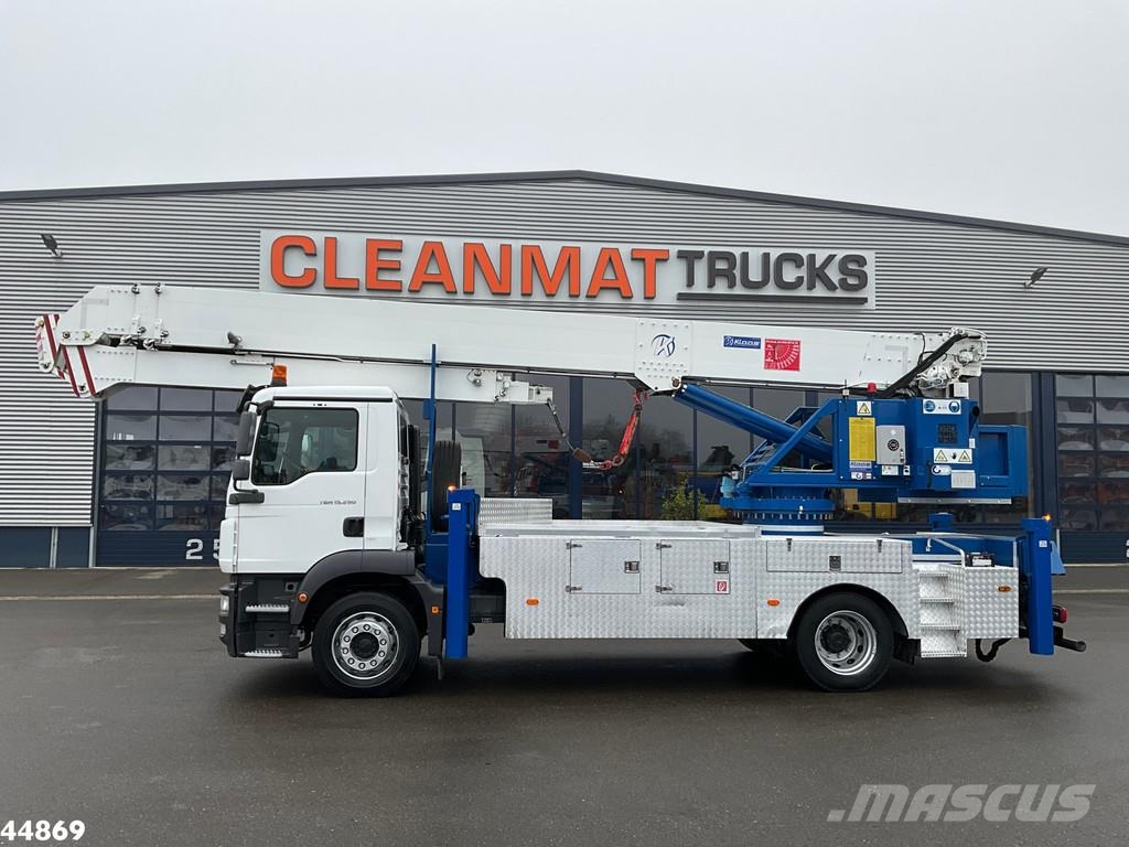 MAN TGM 15.290 Klaas 35 meter Dachdecker Kran Mobiilinosturit