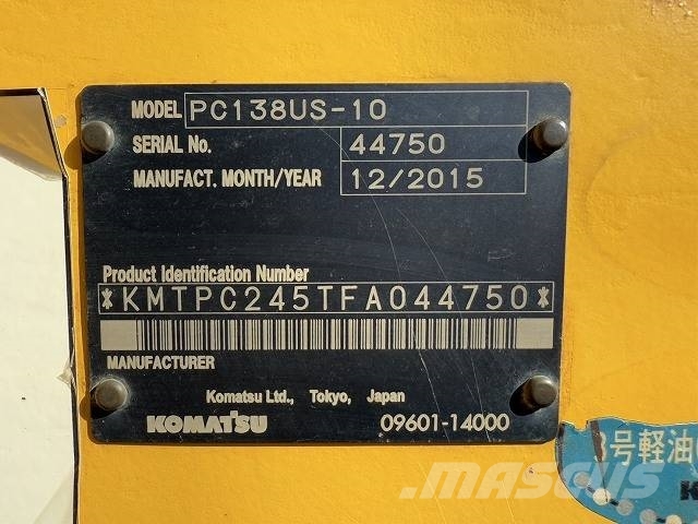 Komatsu PC 138 US-10 履帶式 挖土機/掘鑿機/挖掘機