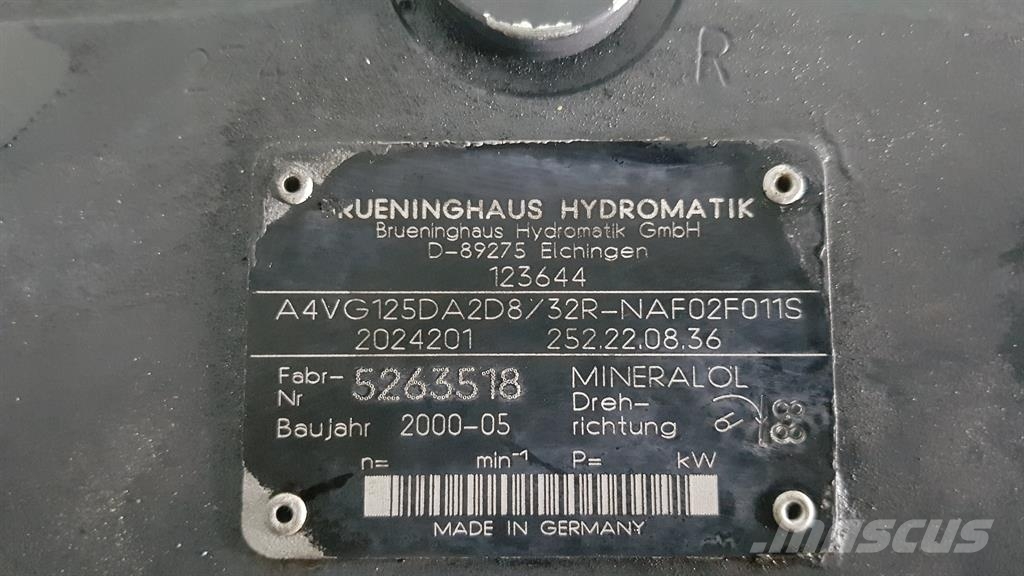 Brueninghaus Hydromatik A4VG125DA2D8/32R-123644/R902024201-Drive pump Hidráulicos