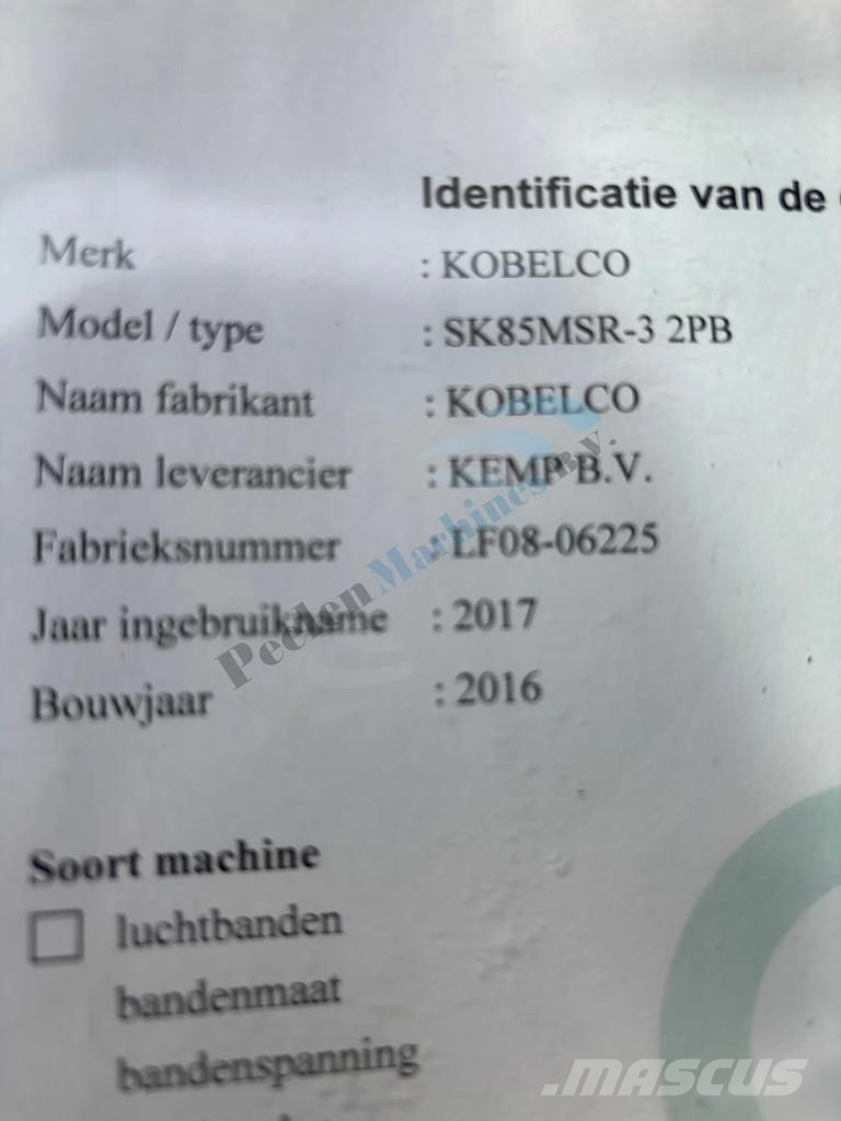 Kobelco SK 85 MSR-3E Bageri guseničari