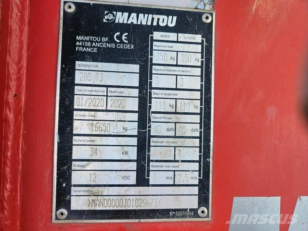 Manitou 280 TJ Teleskopiniai keltuvai