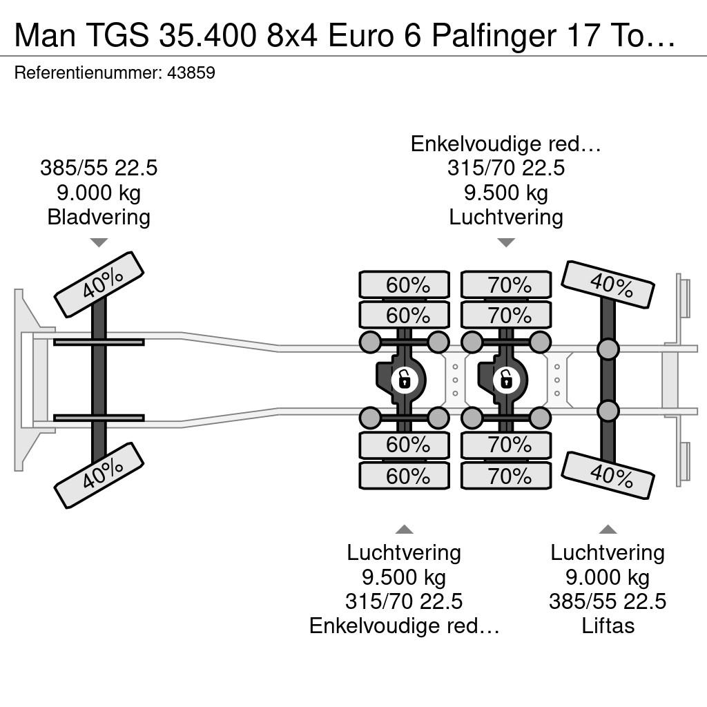 MAN TGS 35.400 8x4 Euro 6 Palfinger 17 Tonmeter Z-kraa Sklápěče