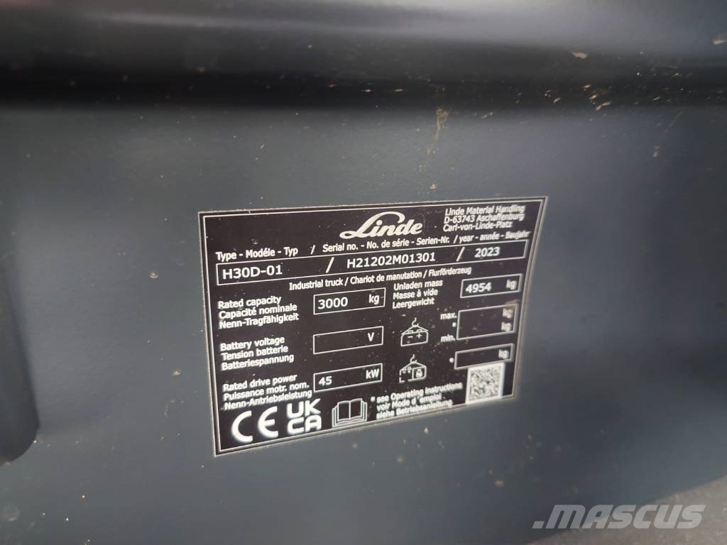 Linde H30D/1202 Container Cabin / Steer Control Diesel forklifts