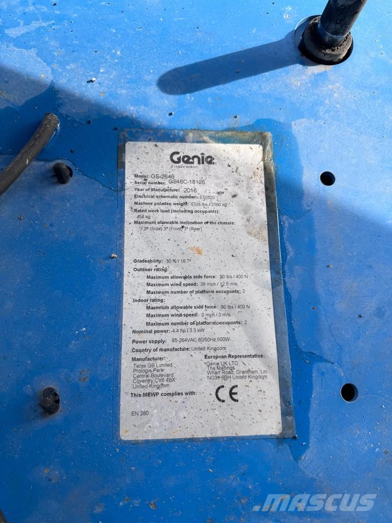 Genie GS2646 Hoogwerker Schaarhoogwerker Scheren-Arbeitsbühnen