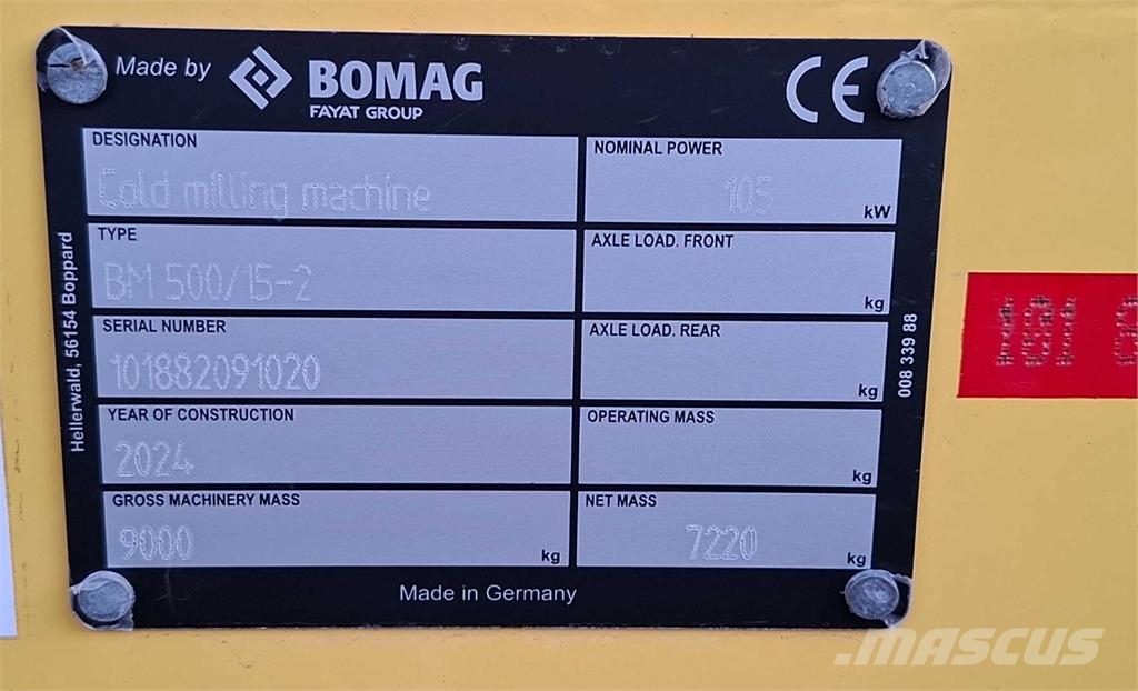 Bomag DE BM 500/15-2 Asfaldi külmfreesimise masinad