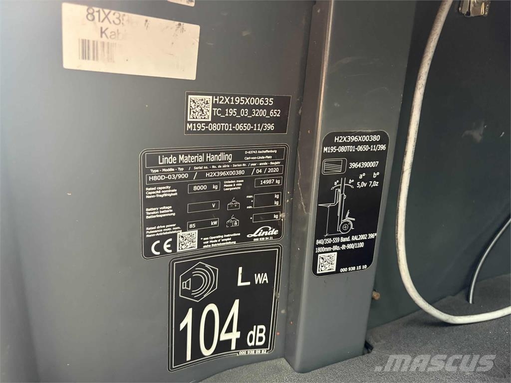 Linde H80D-03/900 Dízel targoncák
