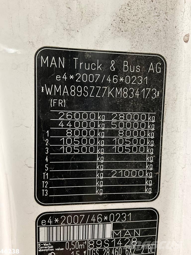 MAN TGS 28.460 Euro 6 20 Ton haakarmsysteem شاحنات الرافعات الخطافية