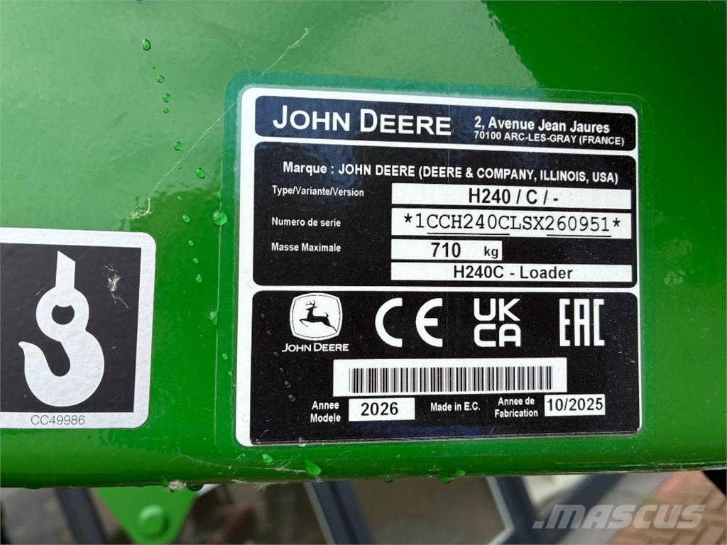 John Deere H240 ملحقات أخرى للجرارات