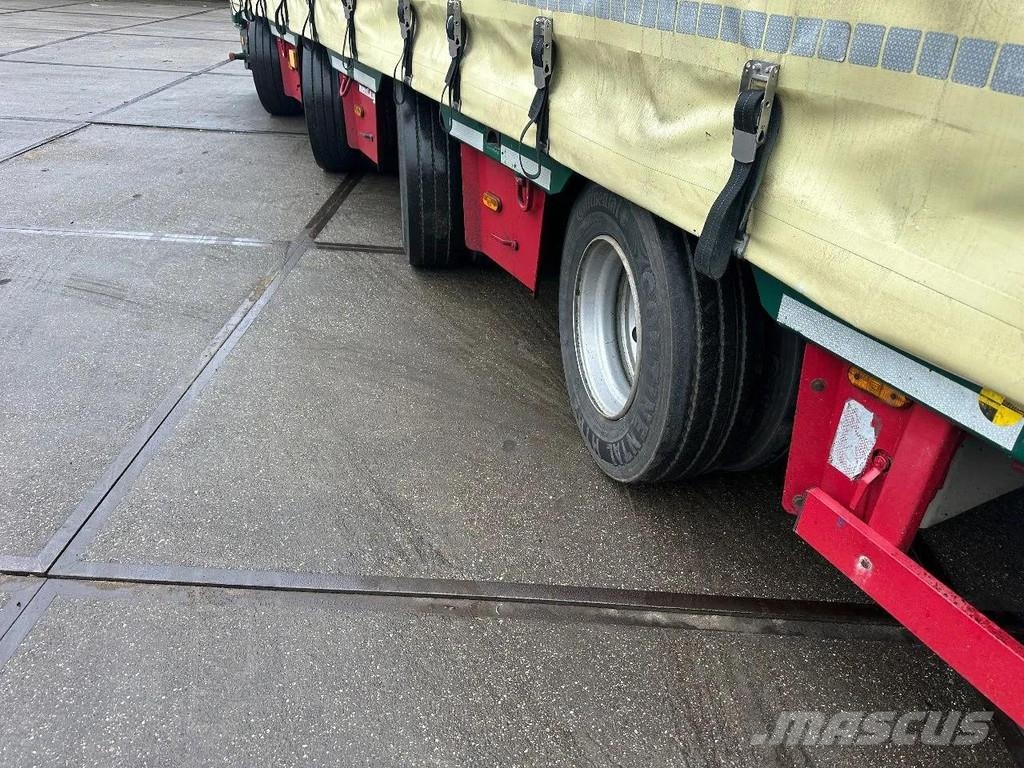 Meusburger 4 AXLE STEERING - DOUBLE EXTENDABLE UP TO 28 M - E نصف مقطورة مسطحة منخفضة
