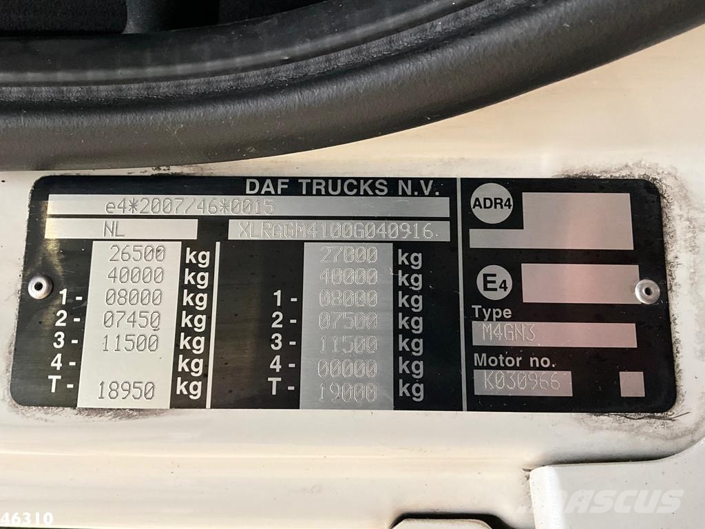 DAF FAG CF 290 Euro 6 Zoeller 20m³ Komunalni tovornjaki