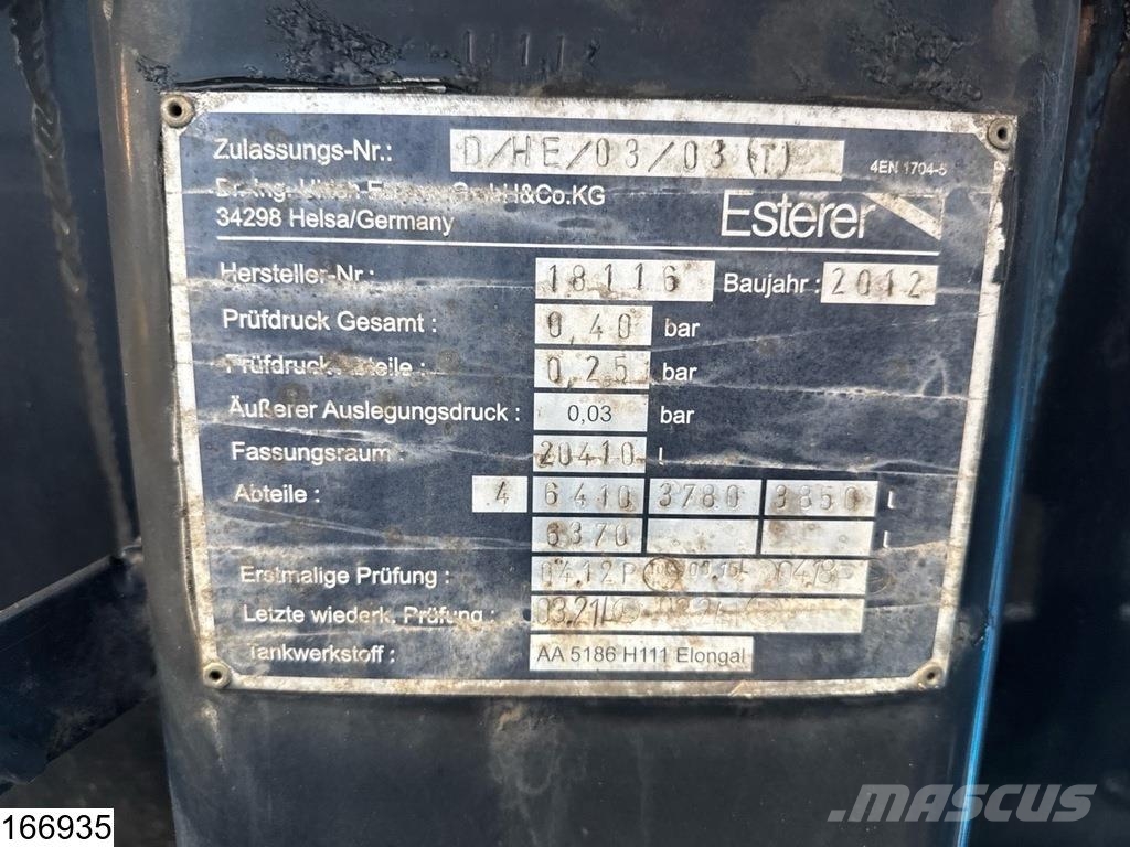 MAN TGS 26 400 6x2, EURO 5, Esterer 20.410 L, 4 Comp Kamioni cisterne