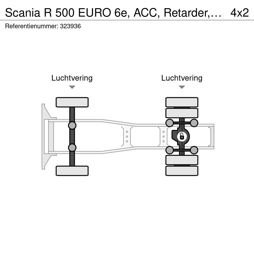Scania R 500 EURO 6e, ACC, Retarder, Standairco Cabezas tractoras