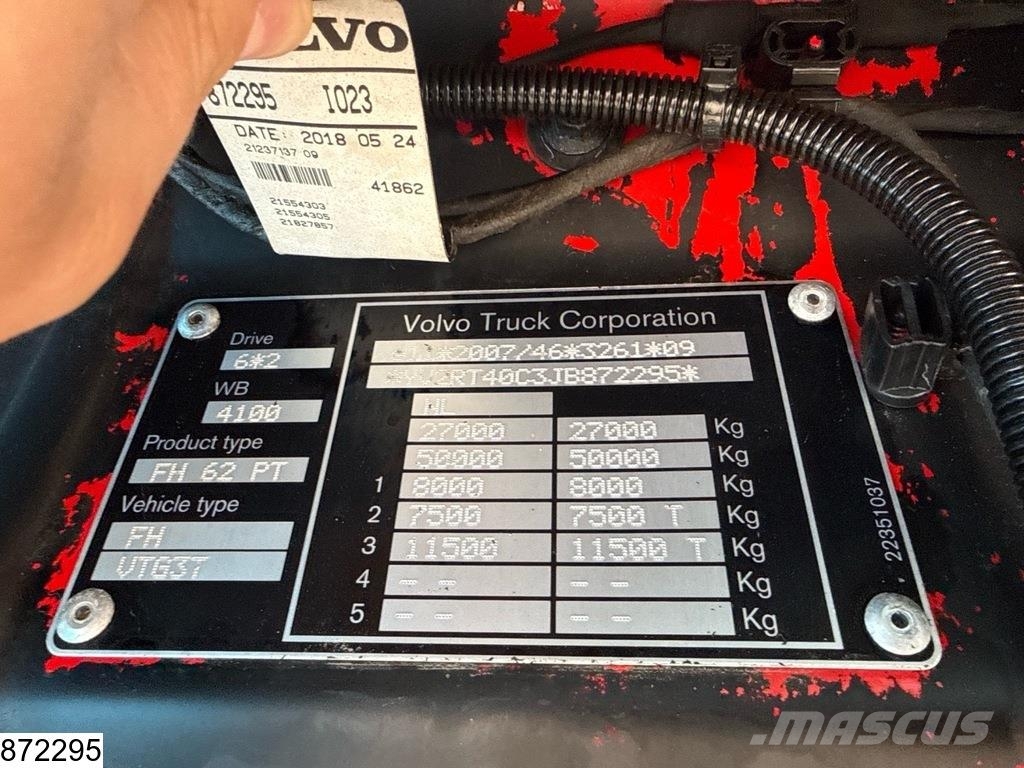 Volvo FH 500 6x2, EURO 6, Hydrauliek Sattelzugmaschinen