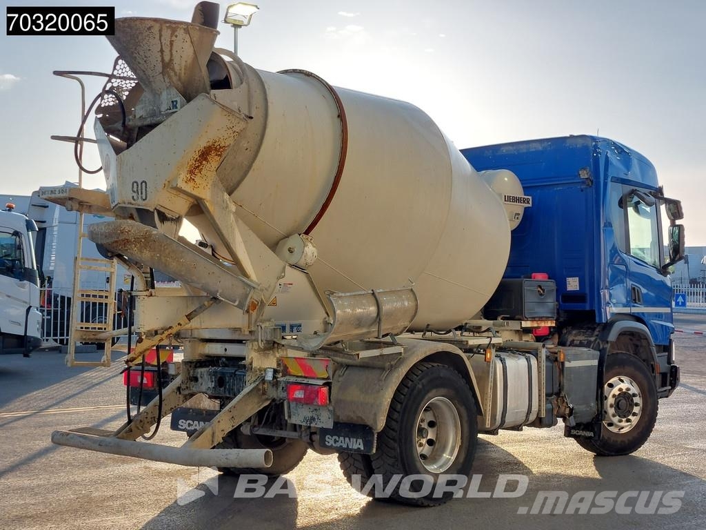 Scania P360 4X2 5m3 Liebherr mixer Steel suspension Retar Betonvežiai