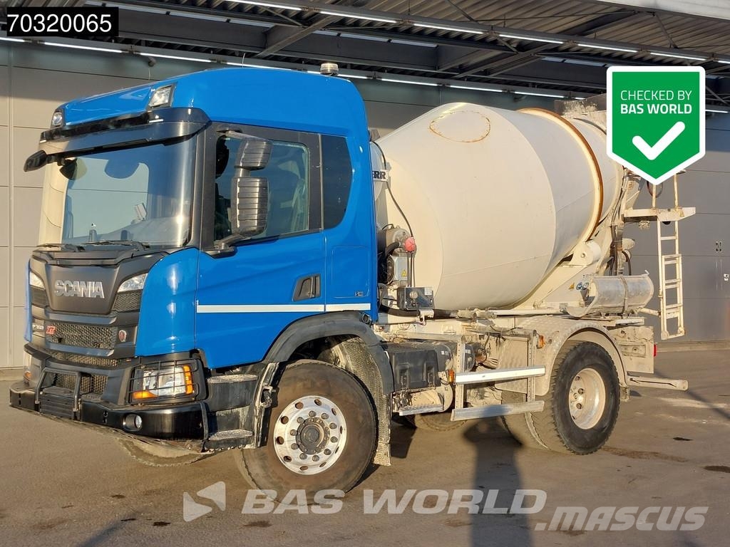 Scania P360 4X2 5m3 Liebherr mixer Steel suspension Retar Betonvežiai