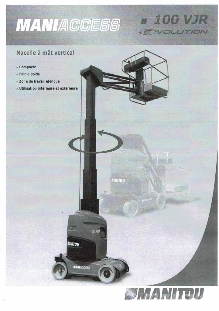 Manitou 100 VJR EVOLUTION Personenliften en invalideliften