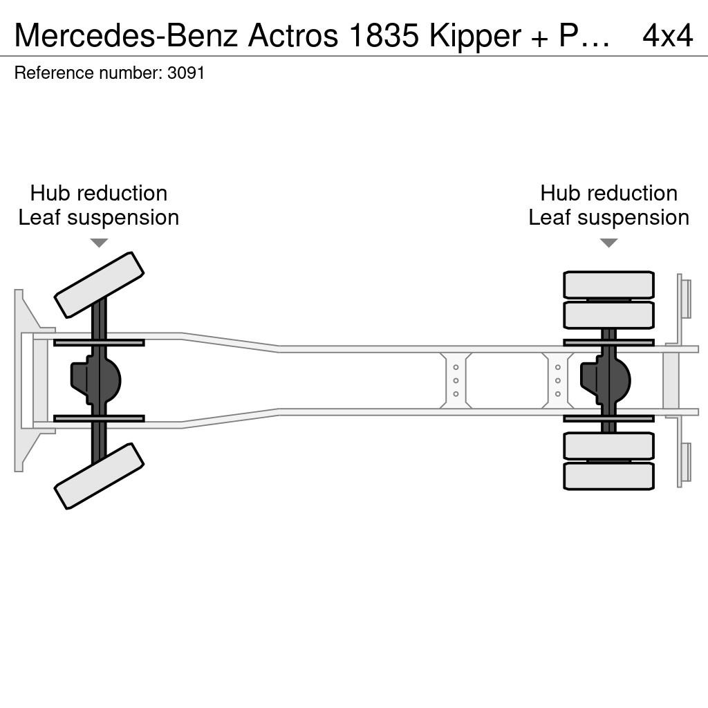 Mercedes-Benz Actros 1835 Kipper + Palfinger 7501 Crane - Remote Rabljene dizalice za težak teren