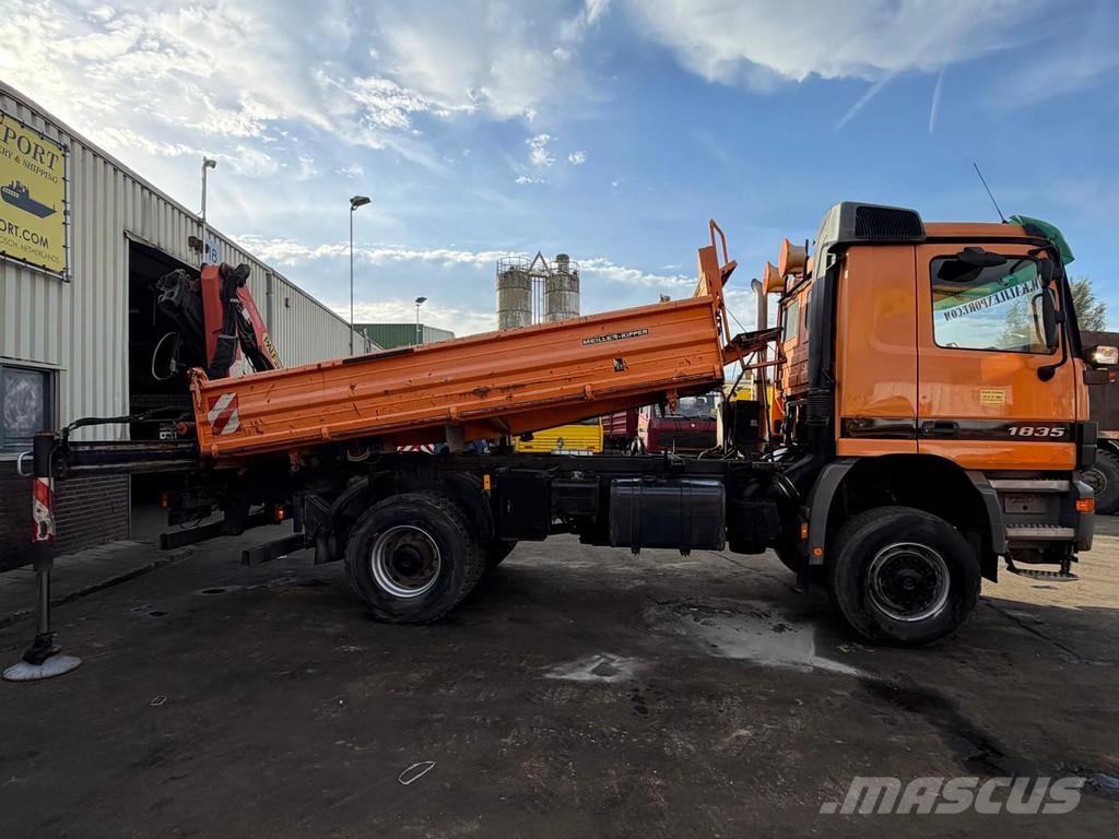 Mercedes-Benz Actros 1835 Kipper + Palfinger 7501 Crane - Remote Rabljene dizalice za težak teren